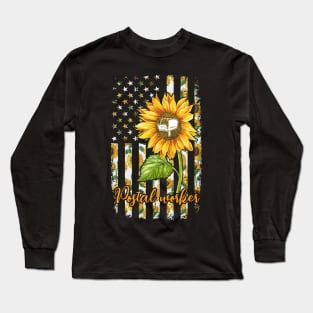 Postal Worker Flag - Sunflower Long Sleeve T-Shirt